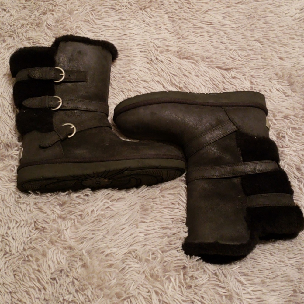 Black UGG Boots with Buckle. Like new.